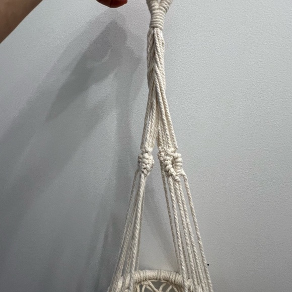 NWOT Macrame Two Tier Large Basket - Picture 8 of 10